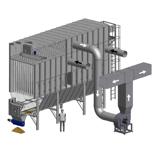 Filteri za vreću s povratnim protokom za industrijsko sakupljanje prašine