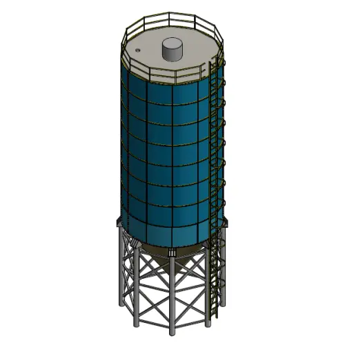 Silo çimentoje me bulona-horizontale-lloj